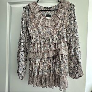 NWT Rinascimento Made in Italy Floral Ruffle Blouse - Size S